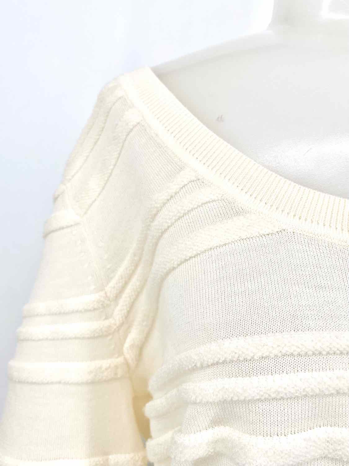 Veronica good Beard Juni Merino Wool Sweater in Ivory Color .Size L