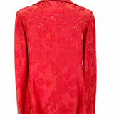 GIANNI VERSACE COUTURE Women's Red Double Breasted Brocade Italy 42/6 Skirt Suit - Article Consignment
