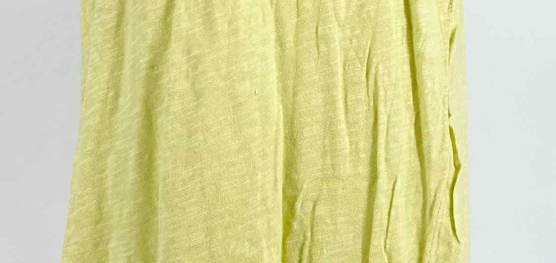 left of center Size S Neon Yellow Racerback Cotton Sleeveless - Article Consignment