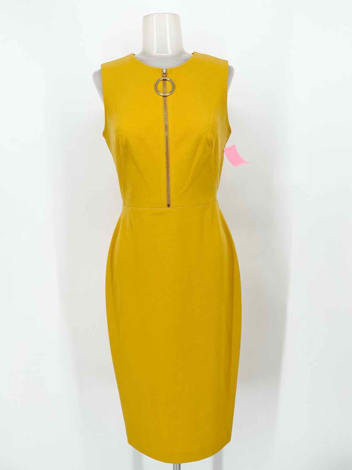 Calvin klein yellow sheath cheap dress