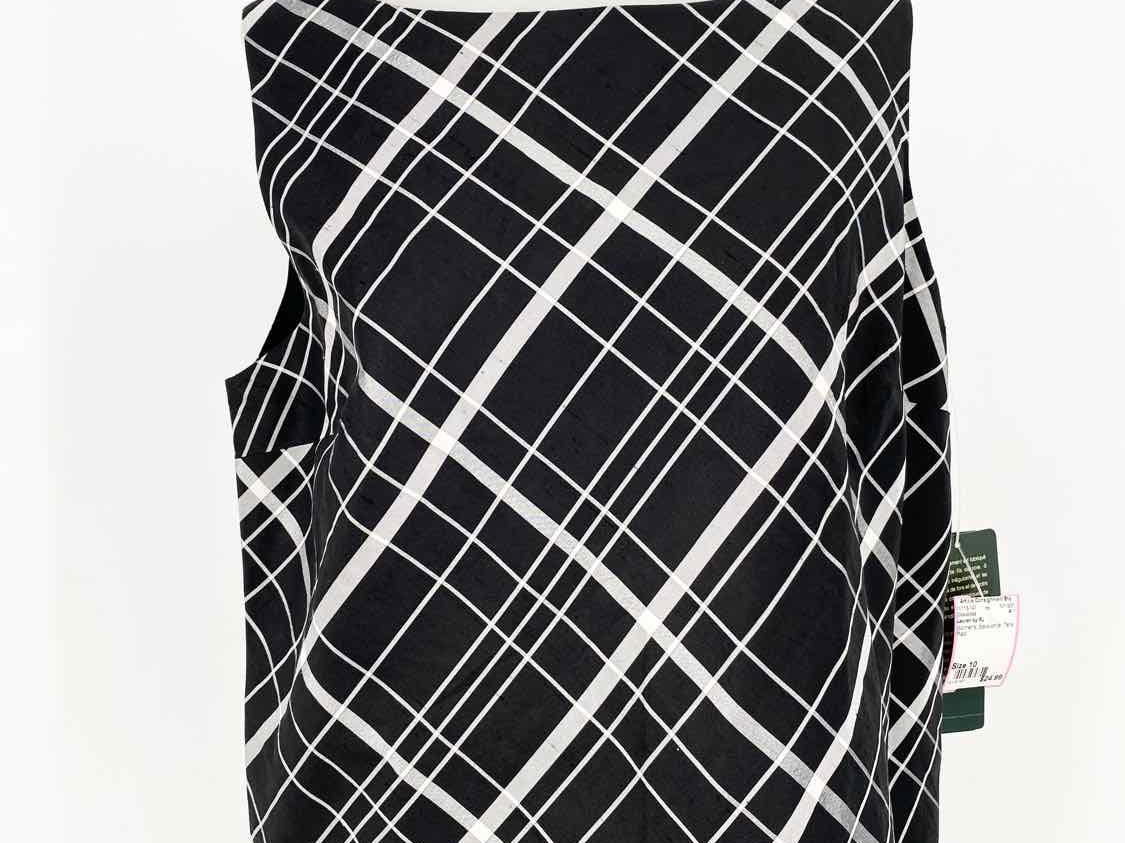 Lauren by RL Women's black/white Tank Plaid Size 10 Sleeveless - Article Consignment