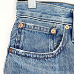 Madewell Women's Blue Long Denim Button Fly High Rise Size 24/00 Shorts - Article Consignment