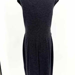 Blumarine Size 48/10 Charcoal Fitted Embelished Dress - Article Consignment