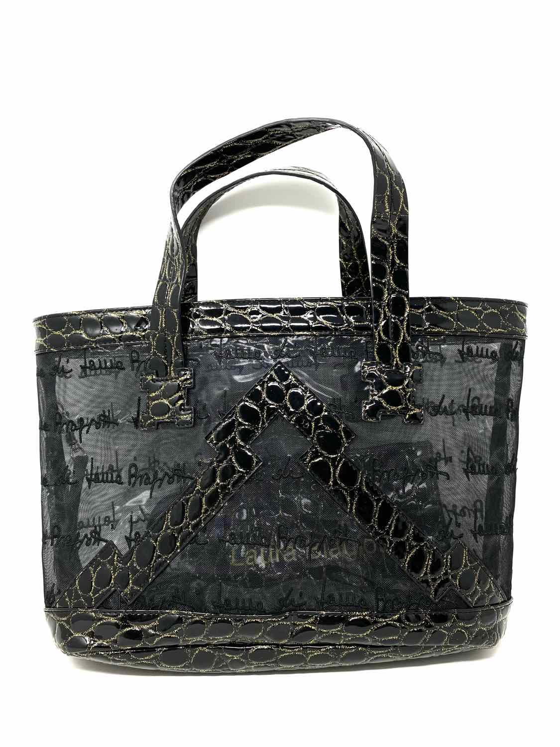 Laura croc shop embossed leather tote