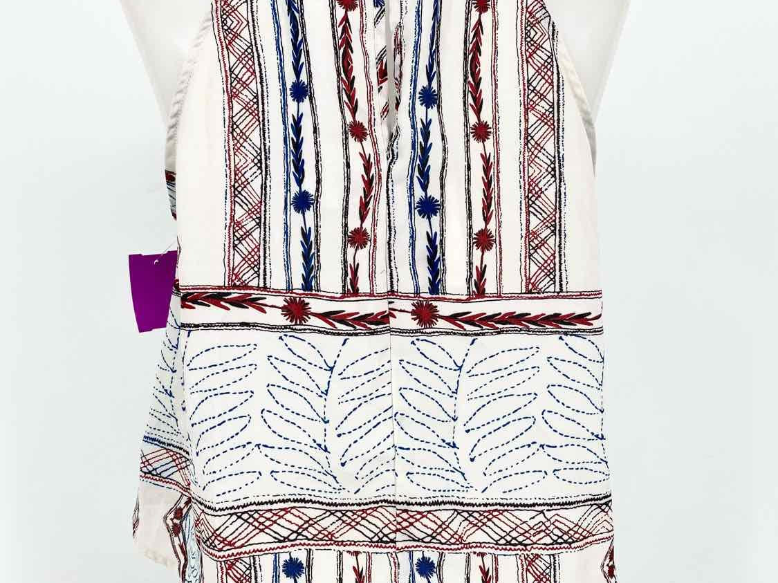 Aqua Women's Red/White/Blue Flowy Size M Sleeveless - Article Consignment