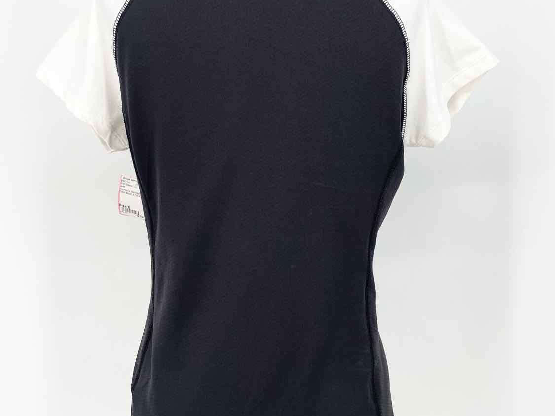 Jofit Women's black/white Polo Color Block Size S Short Sleeve Top - Article Consignment