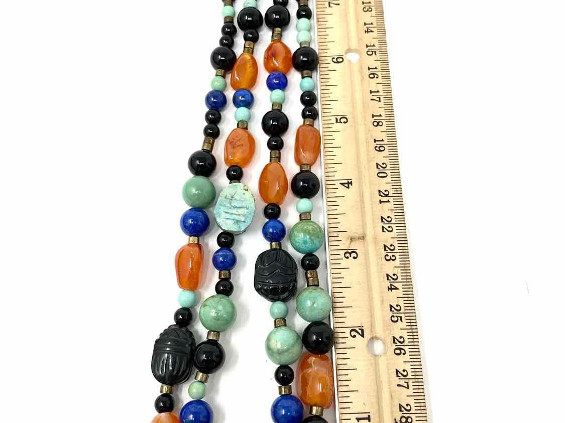 Multi-stone Multi-Color Double Necklace - Article Consignment
