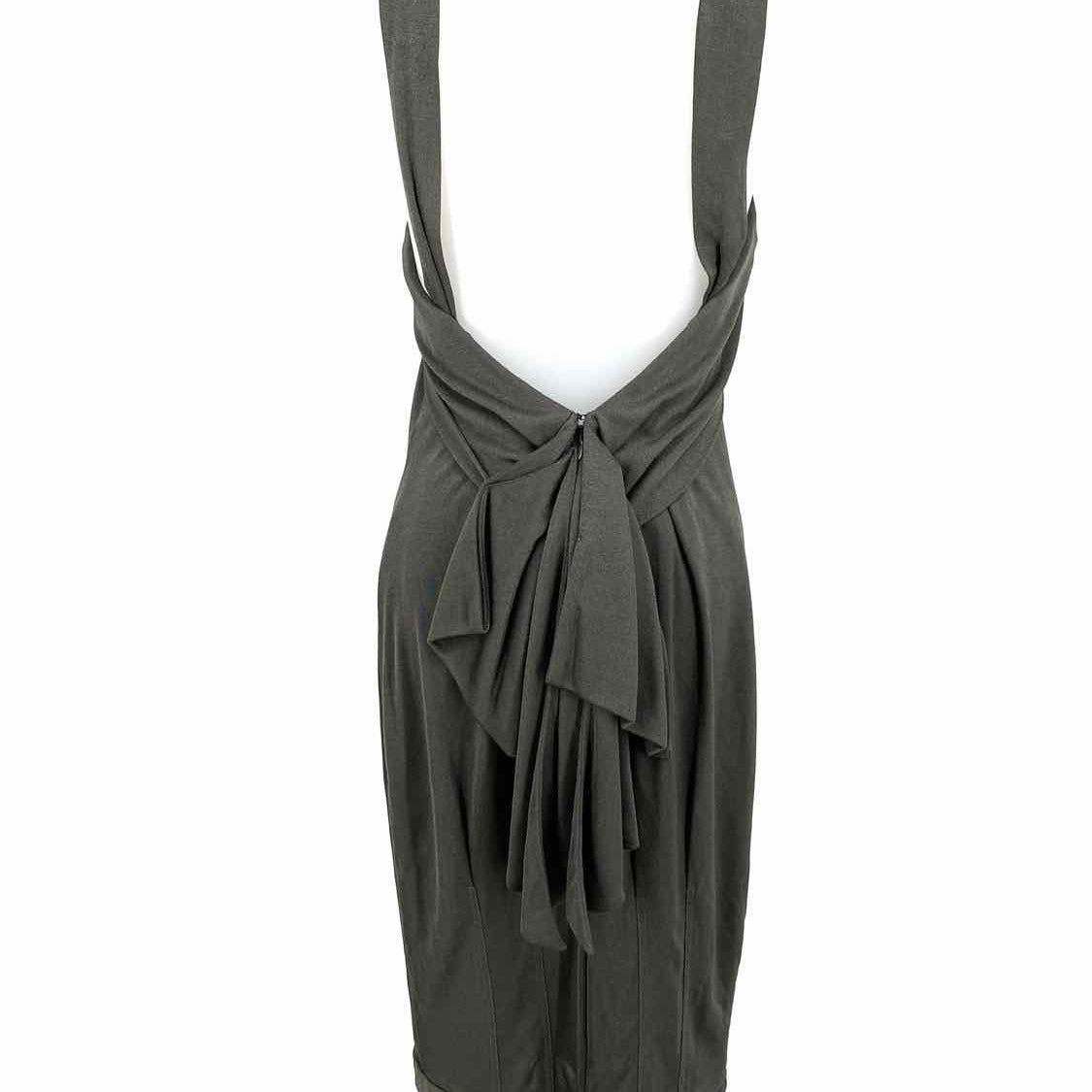 Max Azria Women's Charcoal Size XS Rayon Blend Drape Dress