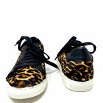 Minelli Women's Tan/black Lace-up Calf Hair Animal Print Size 36/6 Sneakers - Article Consignment