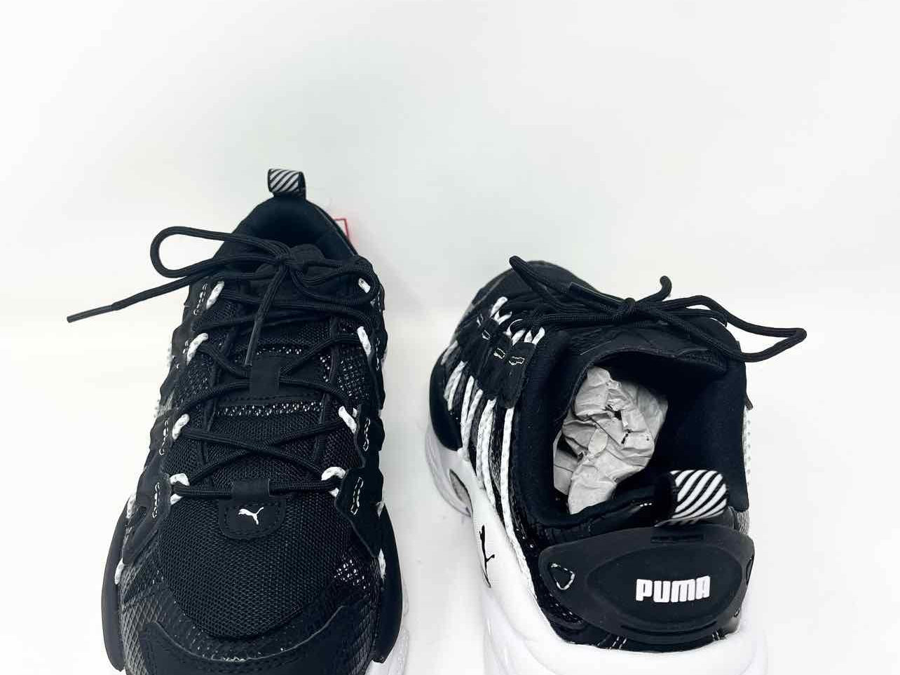 Puma Men's LQD Cell Omega Black/White Lace-up Shoe Size 8 Sneakers - Article Consignment