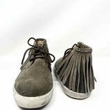 FRYE Women's Taupe Suede Fringe Size 7 Sneakers - Article Consignment