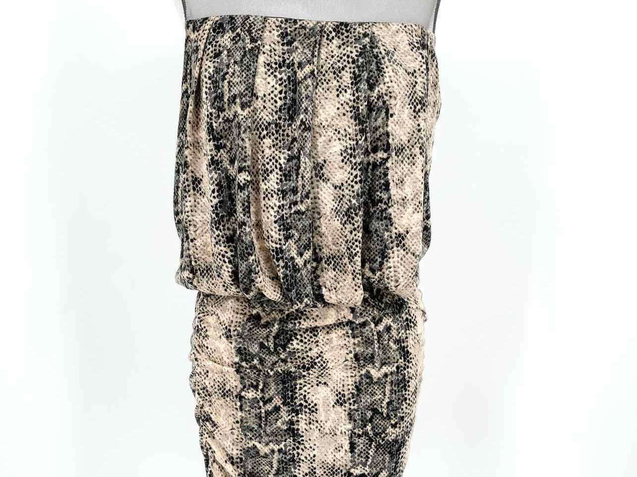 RACHEL rachel roy Women's Tan/Gray Sleeveless Snake Size XS Dress - Article Consignment