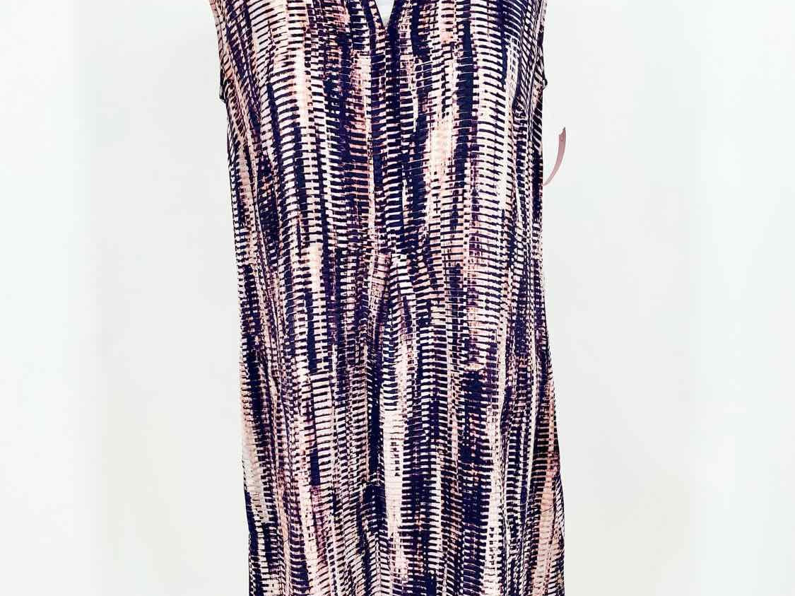 Nic + Zoe Women's Pink/Purple Shift Silk Blend Abstract Size XS Dress - Article Consignment