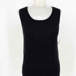 Jeanne Pierre Women's Black Tank Cotton Blend Cable knit Size M Sleeveless - Article Consignment