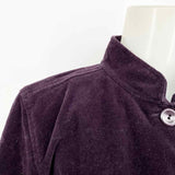 Eileen Fisher Women's Purple Button Up Velvet Size XS Jacket - Article Consignment