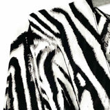 NASTY GAL collection Women's black/white Long Sleeve Zebra Size M Jump Suit - Article Consignment