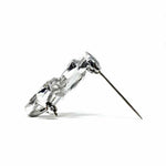 Weiss Silver Bow Rhinestone Brooch - Article Consignment