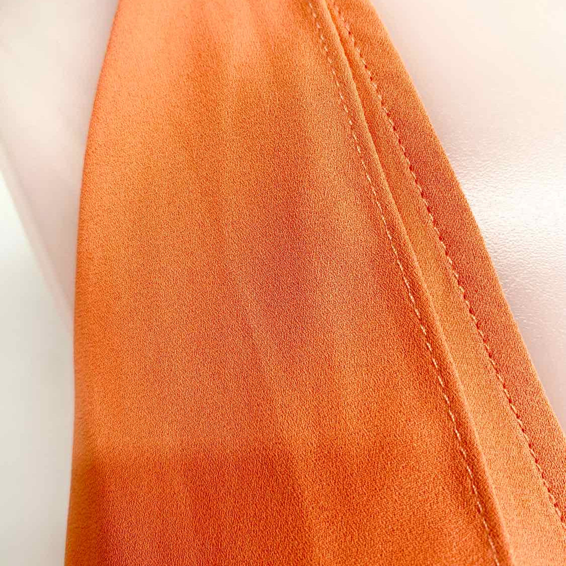 Elizabeth and James Women's Orange Size S Layered Polyester Sleeveless
