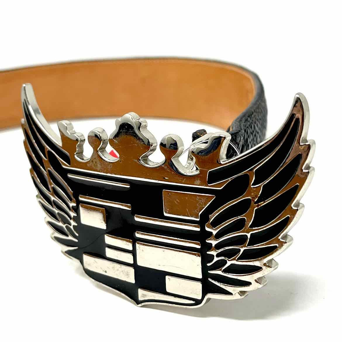 Reyme Black/White Pebbled Leather Belt - Article Consignment