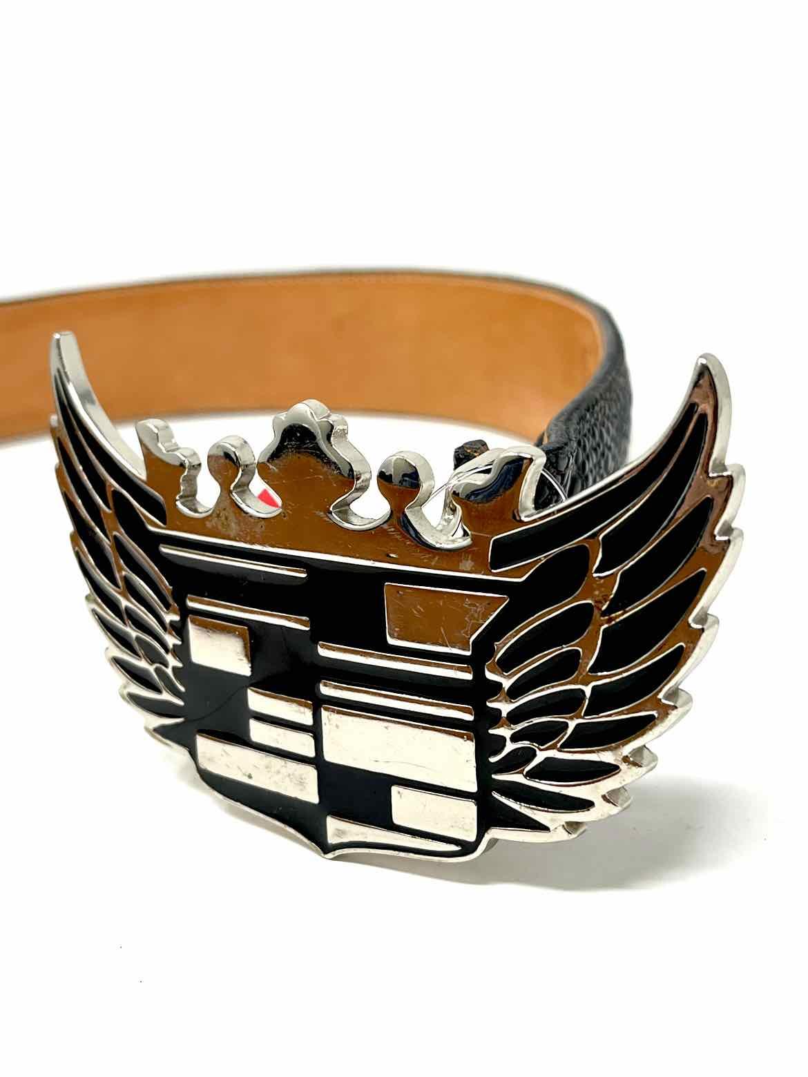 Reyme Black/White Pebbled Leather Belt - Article Consignment