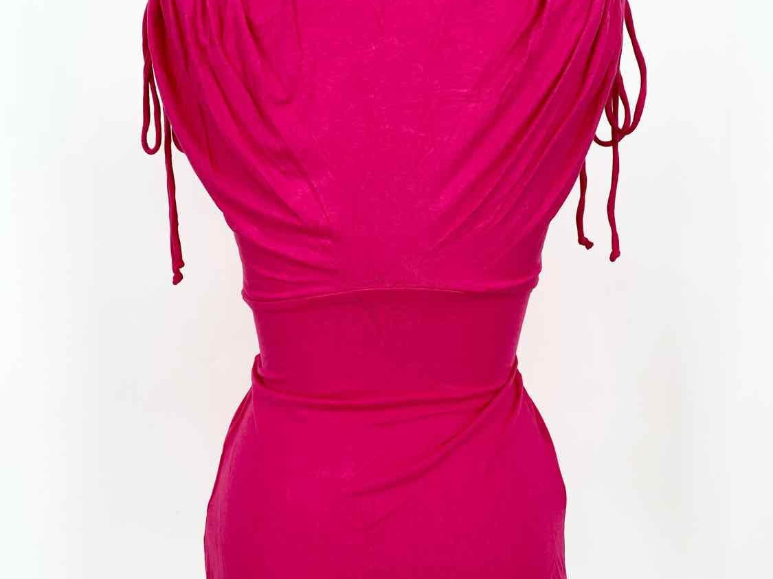 Sky Women's Hot Pink Tank Jersey Gathered Size L Sleeveless - Article Consignment