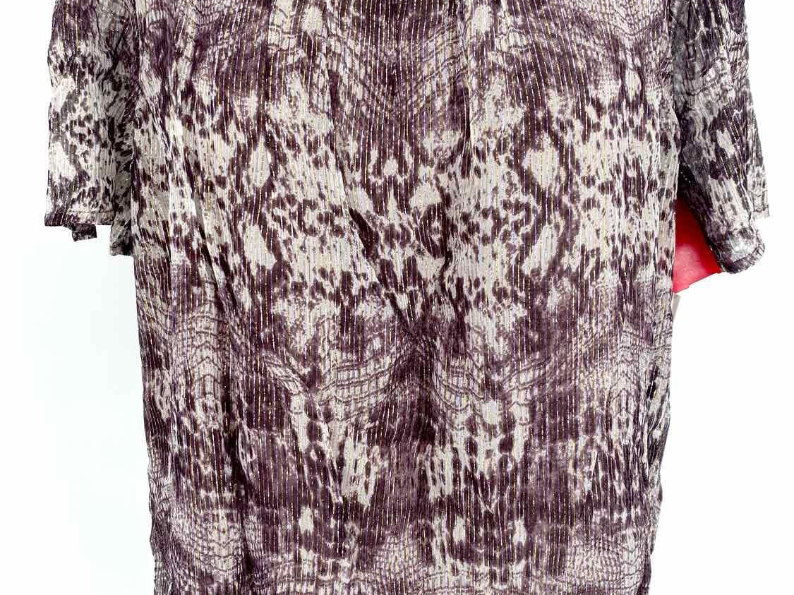 Velvet by Graham & Spencer Size S Mauve/Gray Viscose Blend Short Sleeve Top - Article Consignment