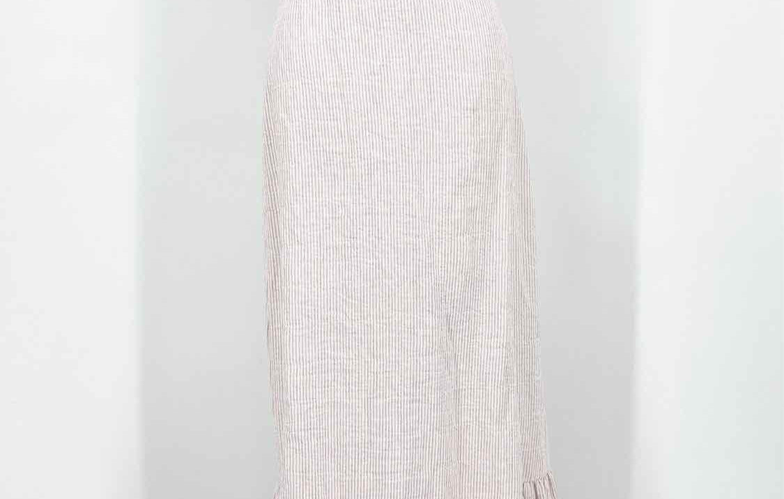 INTERMIX Women's Pink/White Spaghetti Strap Stripe Size 0 Dress - Article Consignment