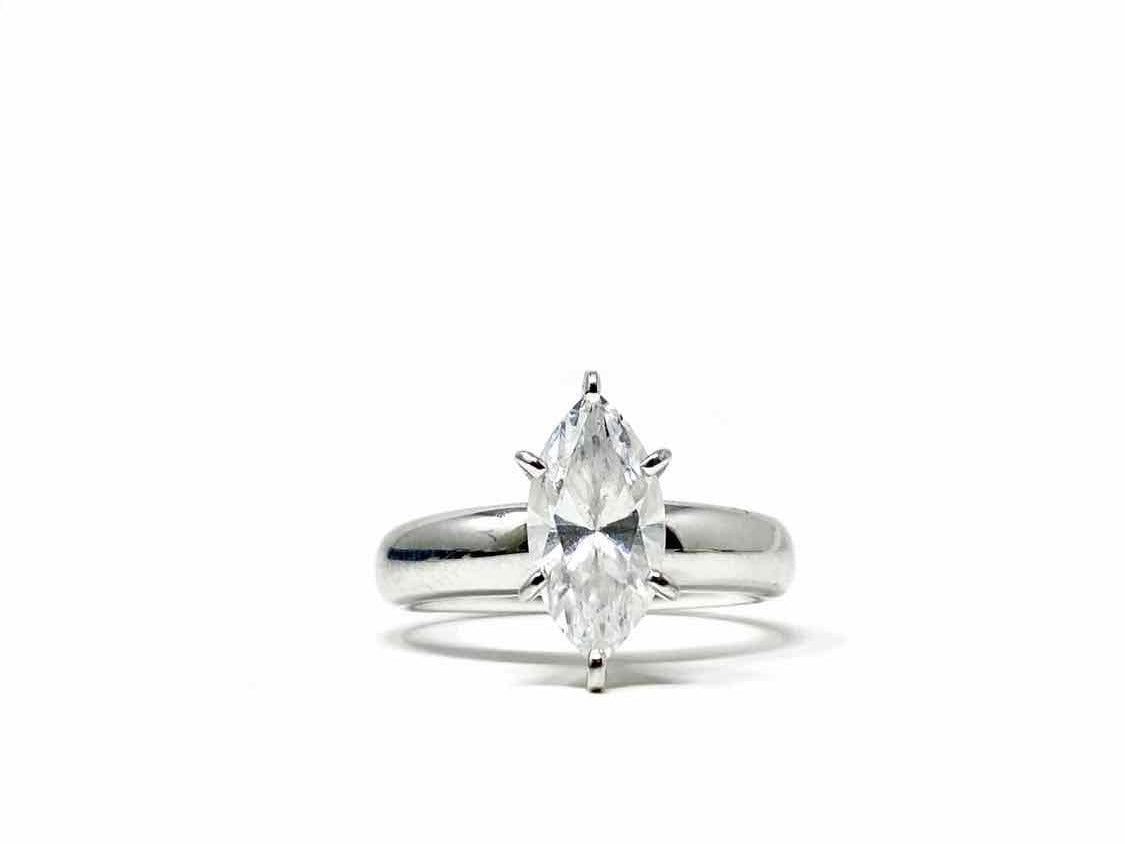 .925 Silver Marquise Cut Cubic Zirconia Ring - Article Consignment