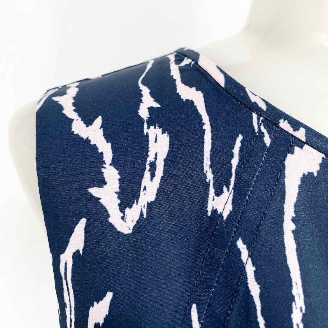ATHLETA Women's Navy/Pink Size XS Scoop Neck Abstract ATHLETIC Sleeveless