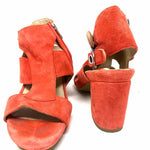 Earthies Women's Coral Block Heel Suede Cut-Out Size 7.5 Sandals - Article Consignment