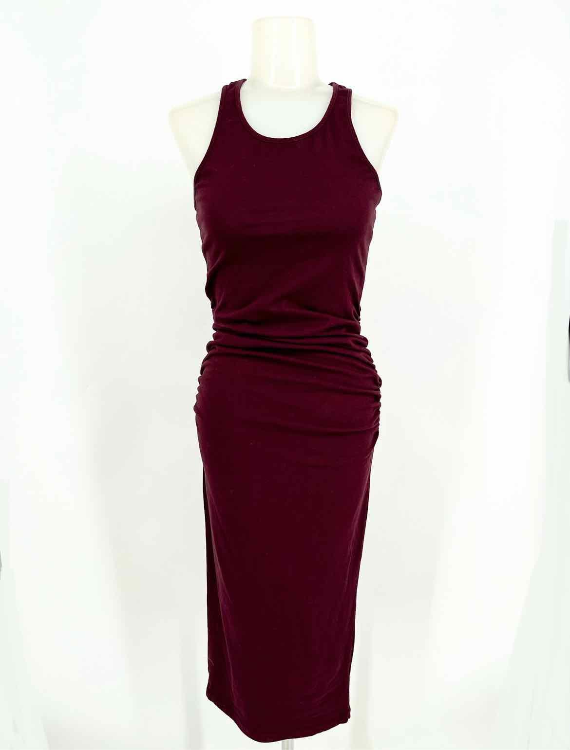 Michael Stars Women's Burgundy Bodycon Jersey Ruched Size S Dress - Article Consignment