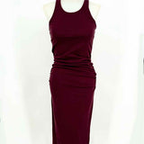 Michael Stars Women's Burgundy Bodycon Jersey Ruched Size S Dress - Article Consignment