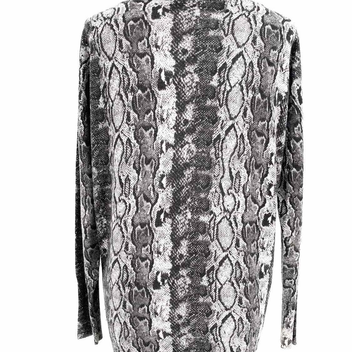 Joie Women's Gray Size S Crew-neck Nylon Blend Snake Sweater