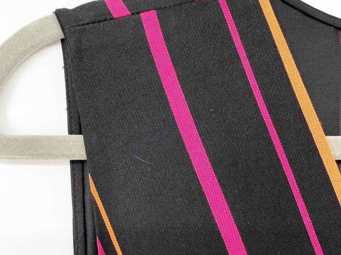 Diane Von Furstenberg Women's Black/Pink Sleeveless Stripe Size 8 Jump Suit - Article Consignment