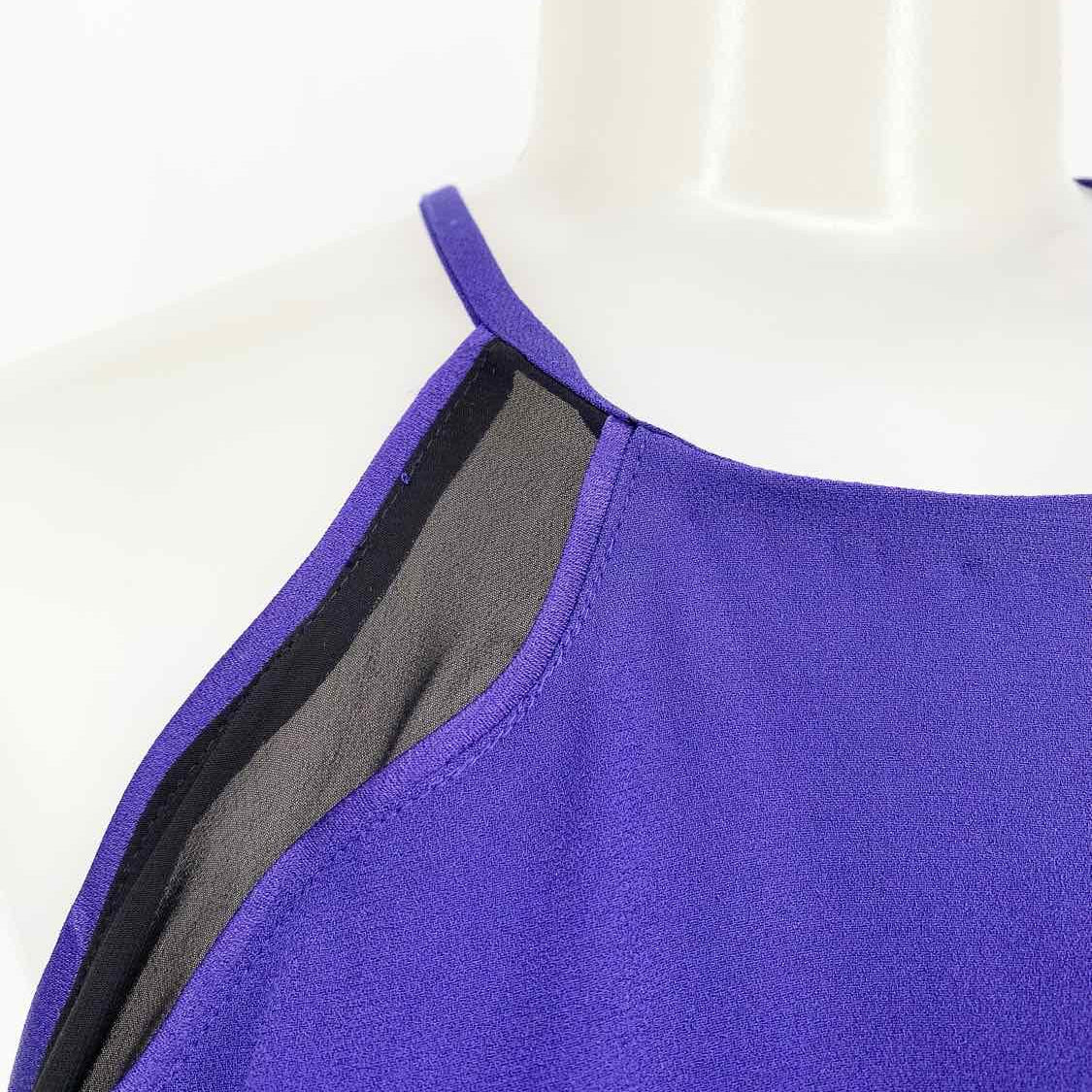 RAMY BROOK Women's Anya Purple/Black cold shoulder Size XS Long Sleeve - Article Consignment