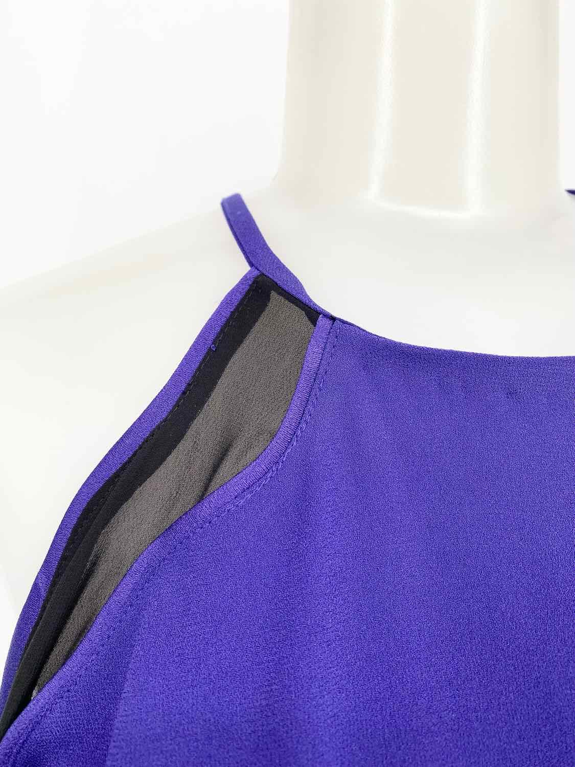 RAMY BROOK Women's Anya Purple/Black cold shoulder Size XS Long Sleeve - Article Consignment