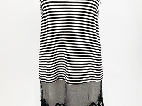 ORIGAMI by Vivien Size S black/white Stripe Tanks - Article Consignment
