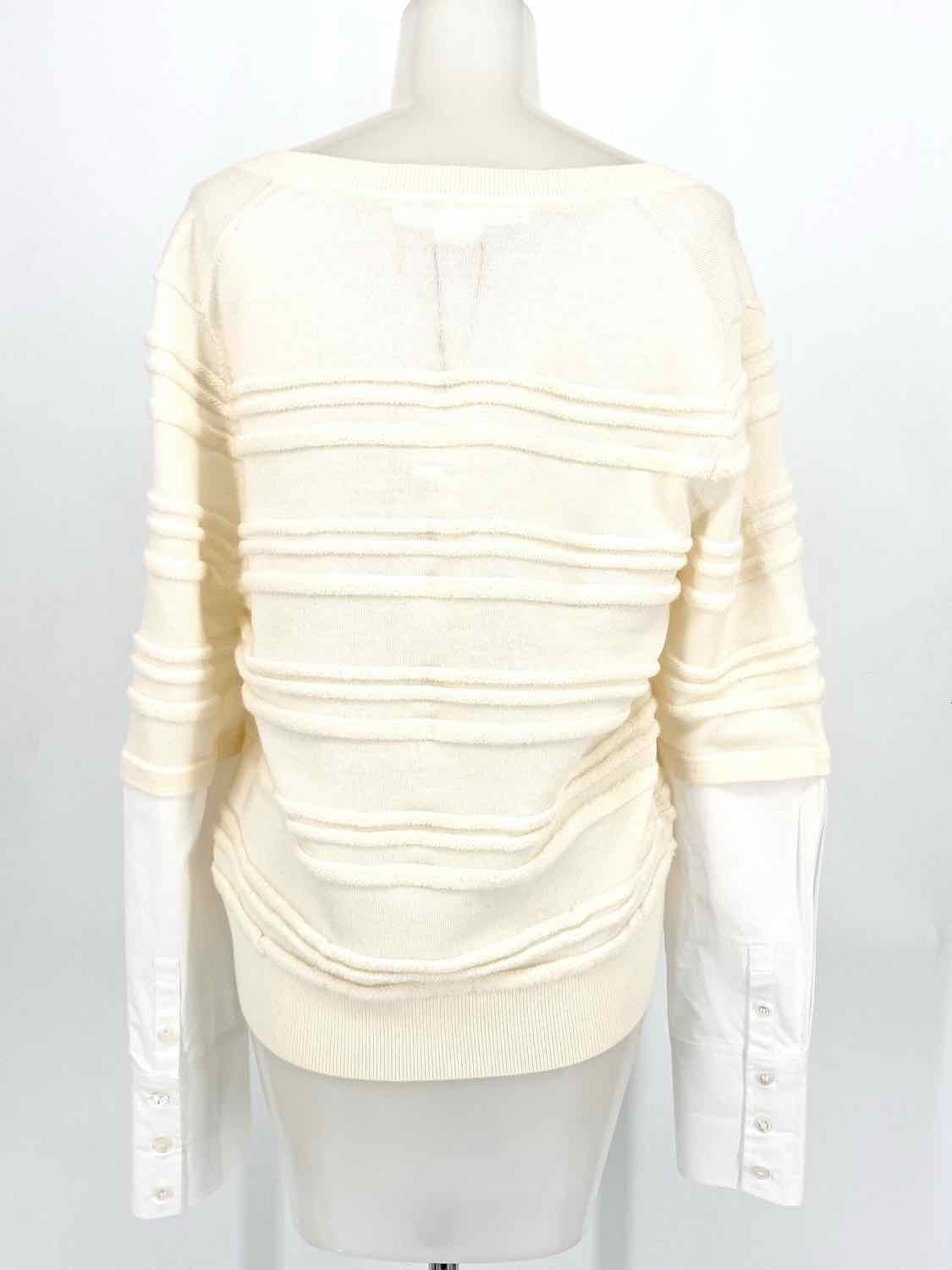 Veronica Beard Juni Merino Wool Sweater in Ivory outlets Color .Size L