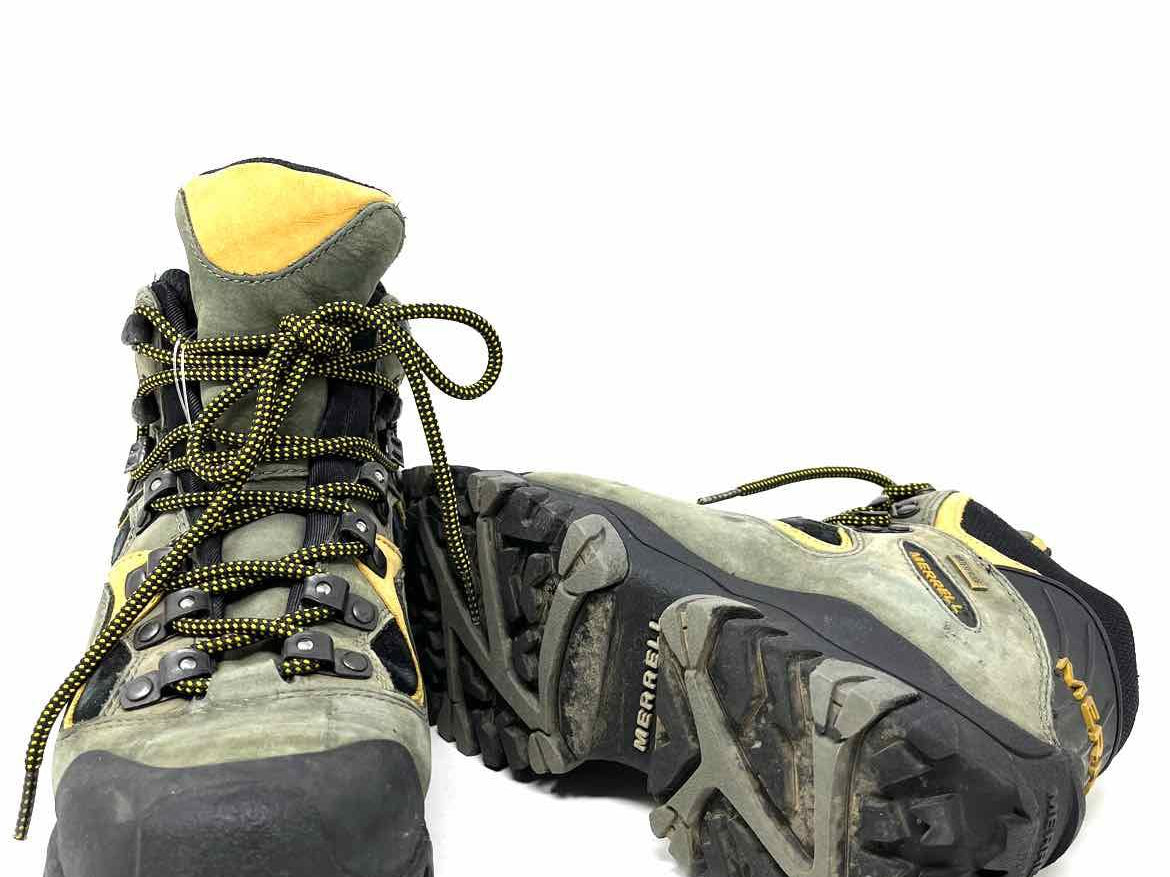 Merrell Women's Green/Black Hiking Lace-Up Size 7 Boots - Article Consignment