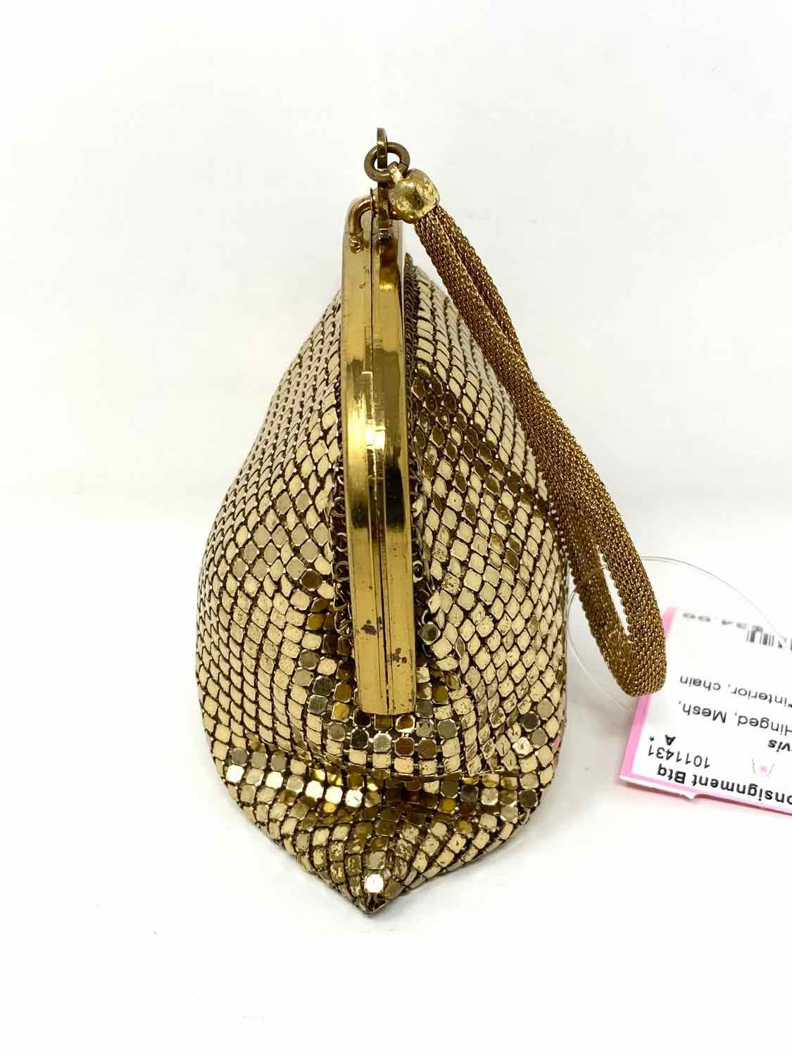 Whiting&Davis Gold-tone Hinged Mesh Coin Purse - Article Consignment