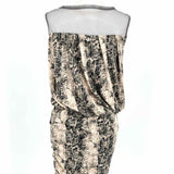 RACHEL rachel roy Women's Tan/Gray Sleeveless Snake Size XS Dress - Article Consignment
