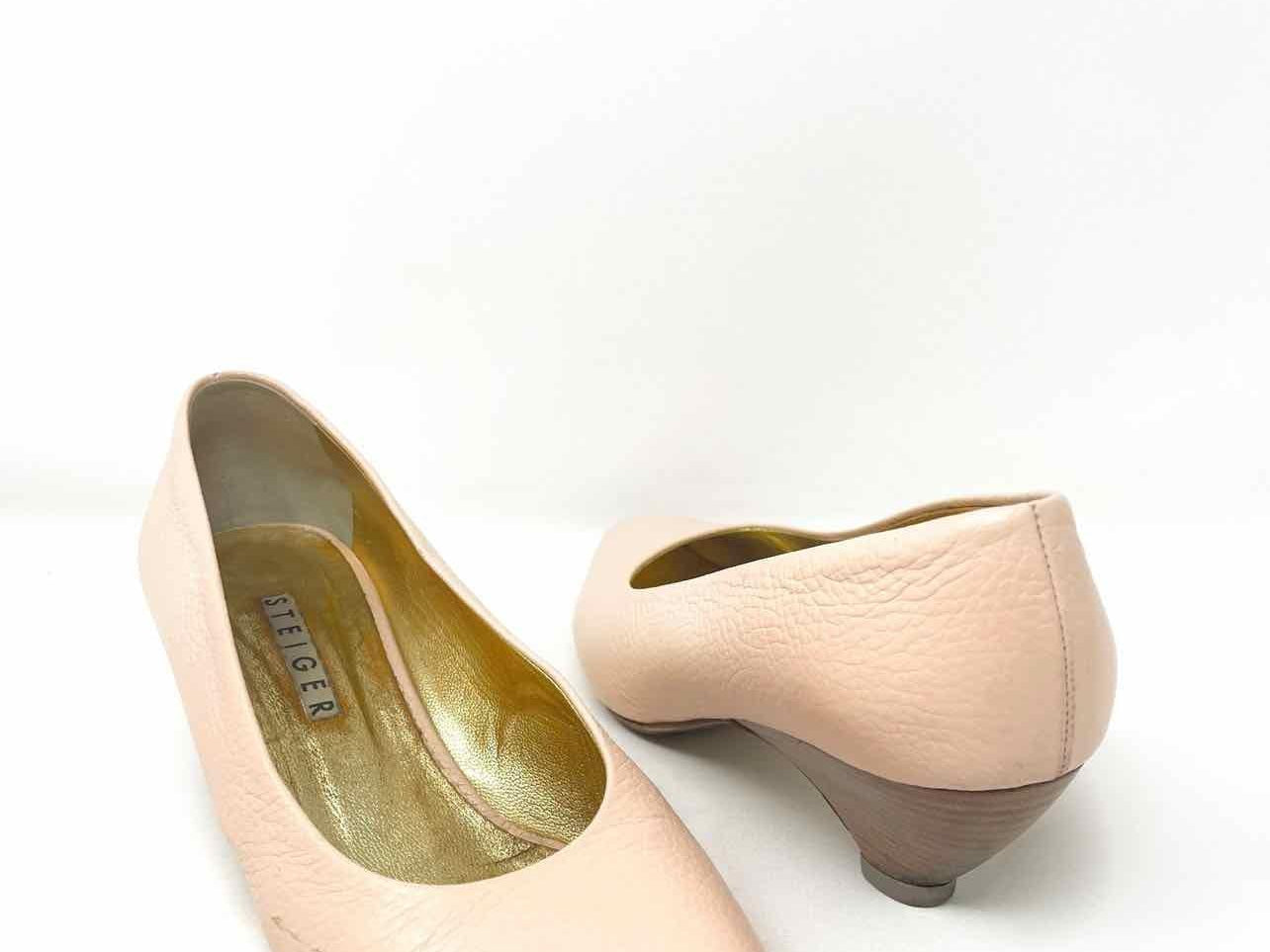 Walter Steiger Women's Pink Leather Recently Reduced Size 7.5 Pumps - Article Consignment