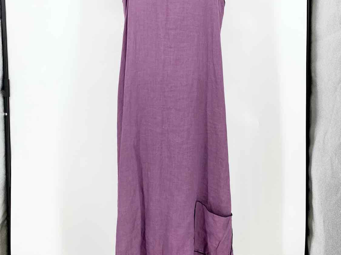 Cynthia Ashby Women's Purple Sleeveless Linen Lagenlook Size M Dress - Article Consignment