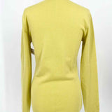 MANRICO Women's Chartreuse Pullover Cashmere Knit Italy Size L Long Sleeve - Article Consignment