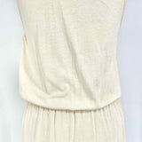 Ella Moss Size S Cream V-Neck Modal Blend Ruffled Dress - Article Consignment
