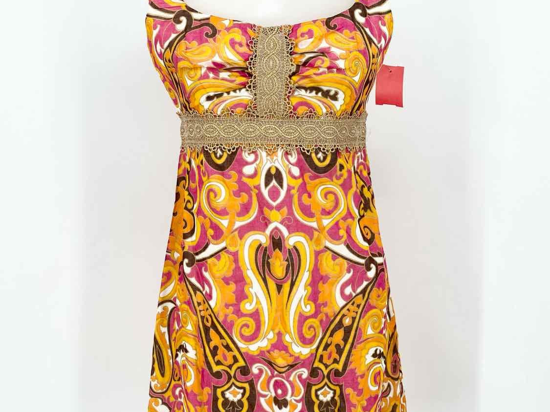 Milly of New York Women's Pink/Orange sheath Paisley Size 6 Dress - Article Consignment