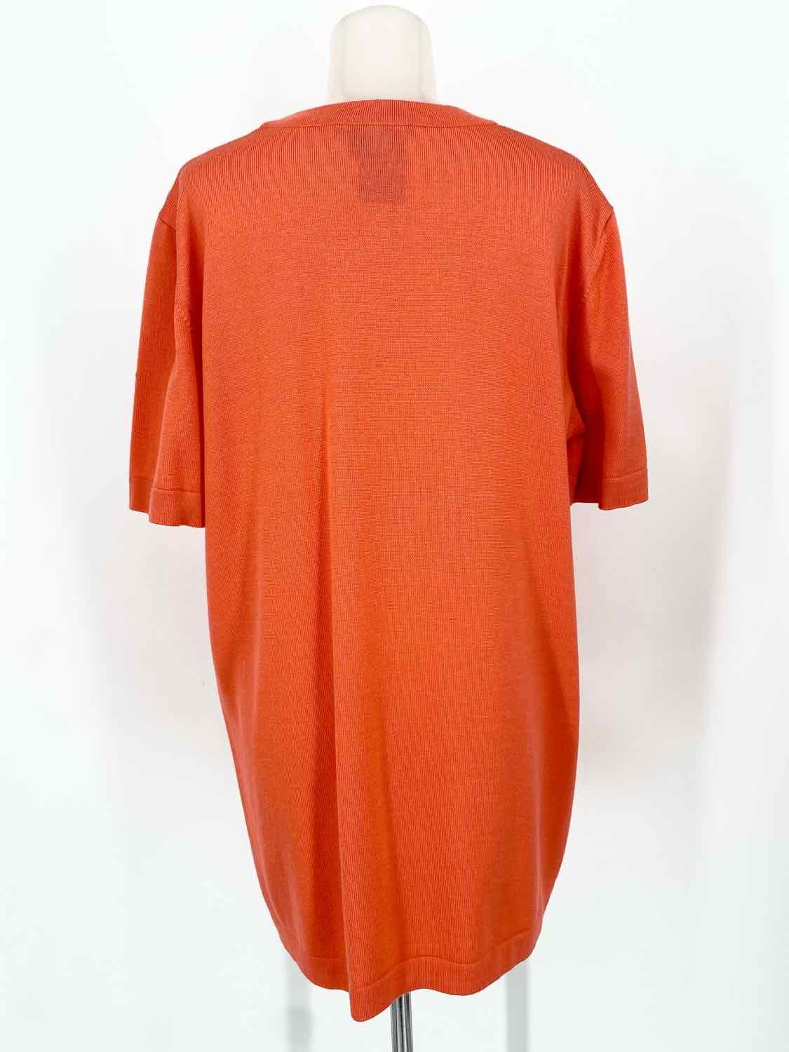 ESCADA Women's Coral Boxy Wool Knit Size 42/12 Short Sleeve Top - Article Consignment