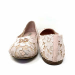 DOLCE & GABBANA Women's Lace Ballet Flats with Rhinestone DC logo Size 38/8 - Article Consignment