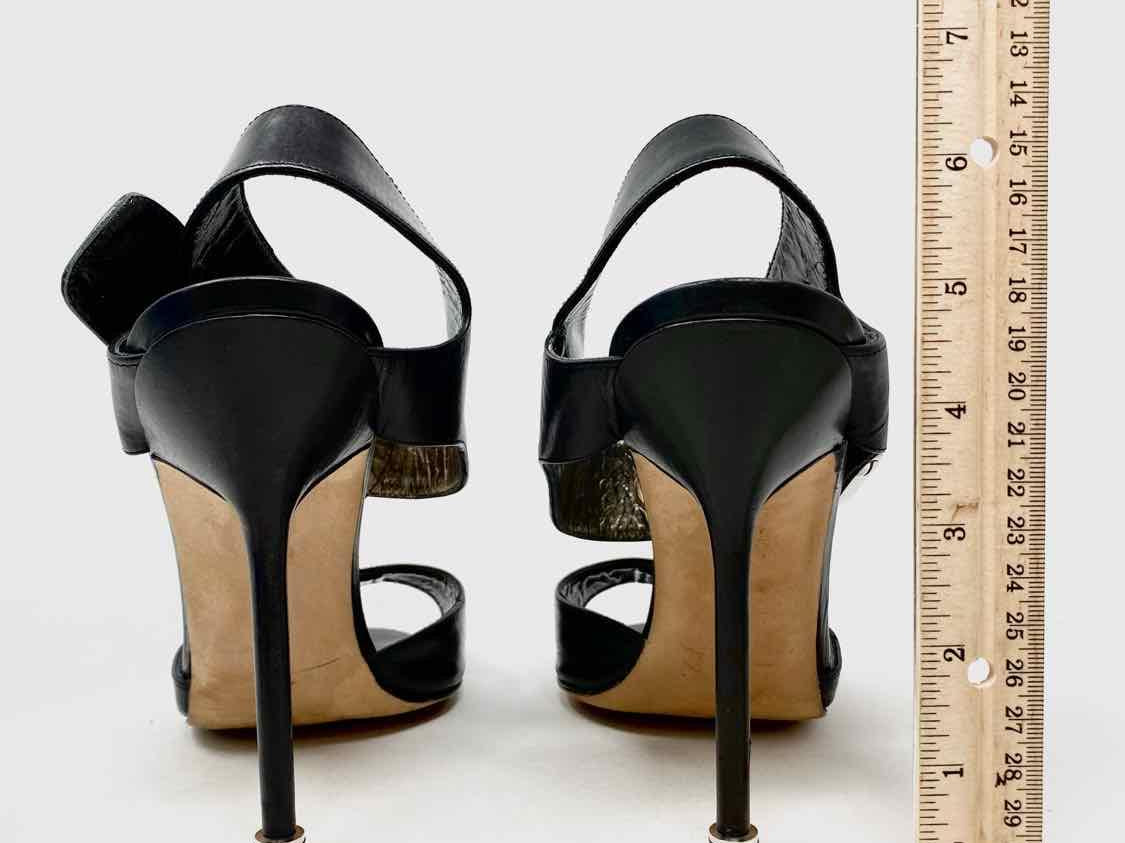 Manolo Blahnik Shoe Size 40/10 Black Rivets Sandals - Article Consignment