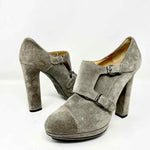 LANVIN Shoe Size 39.5/8.5 Gray Suede Bootie - Article Consignment